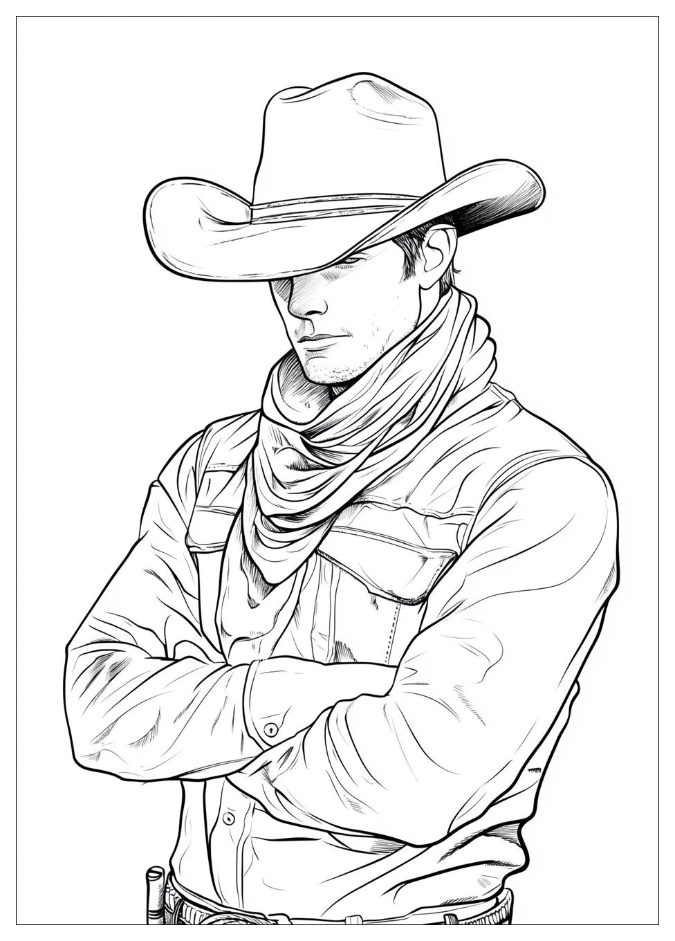 Free Printable Cowboy Coloring Pages 10 Cowboy Coloring Pages-10