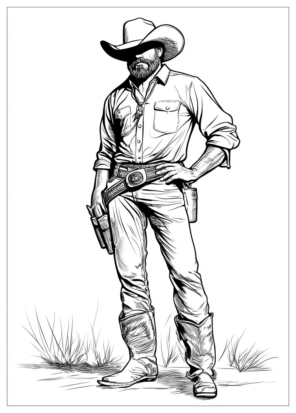 Free Printable Cowboy Coloring Pages 14 Cowboy Coloring Pages-14