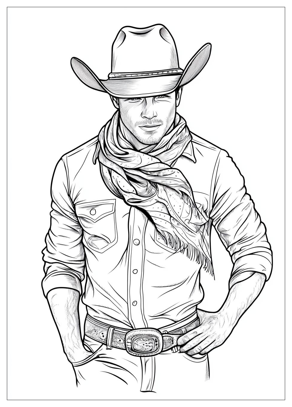 Free Printable Cowboy Coloring Pages 16 Cowboy Coloring Pages-16