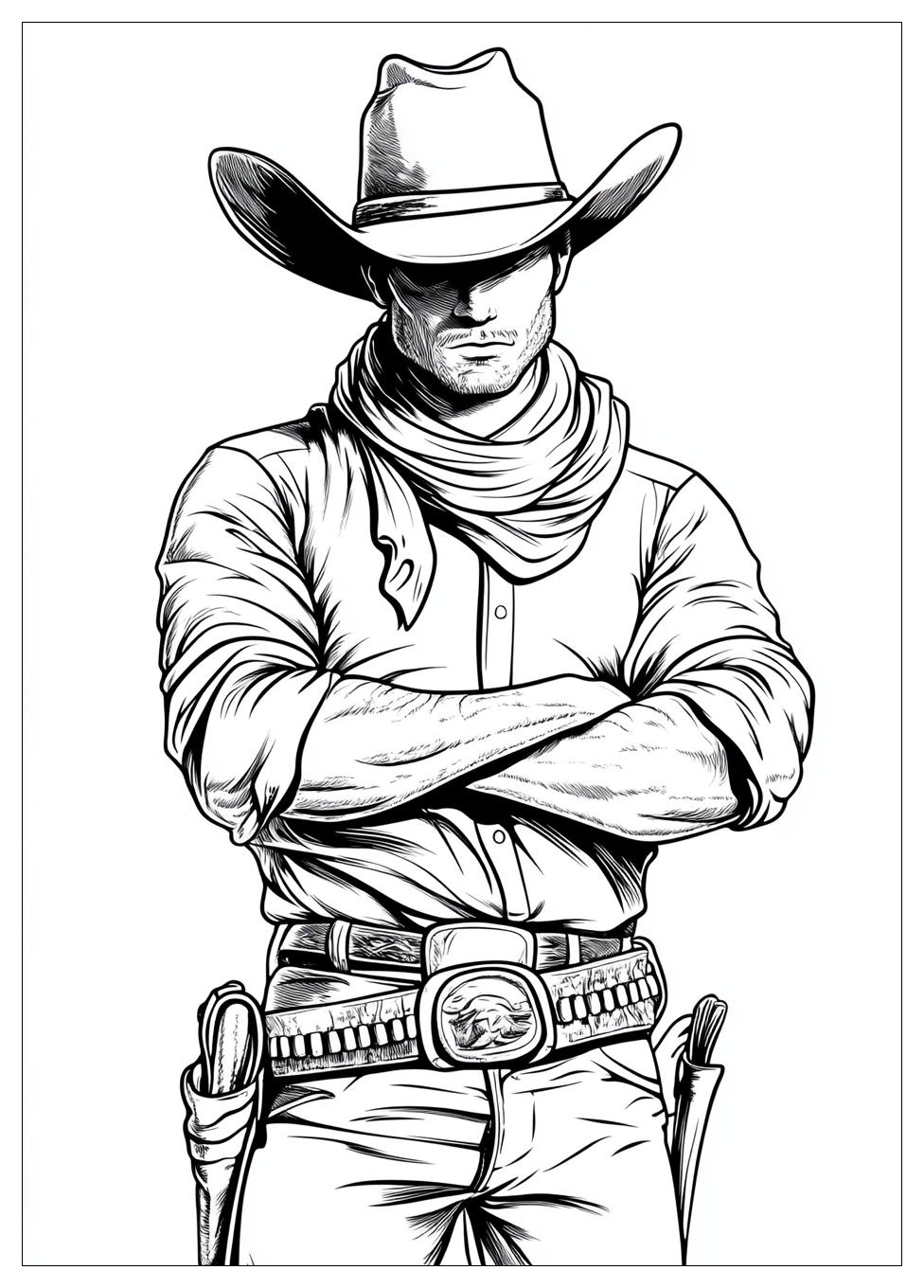 Free Printable Cowboy Coloring Pages 19 Cowboy Coloring Pages-19