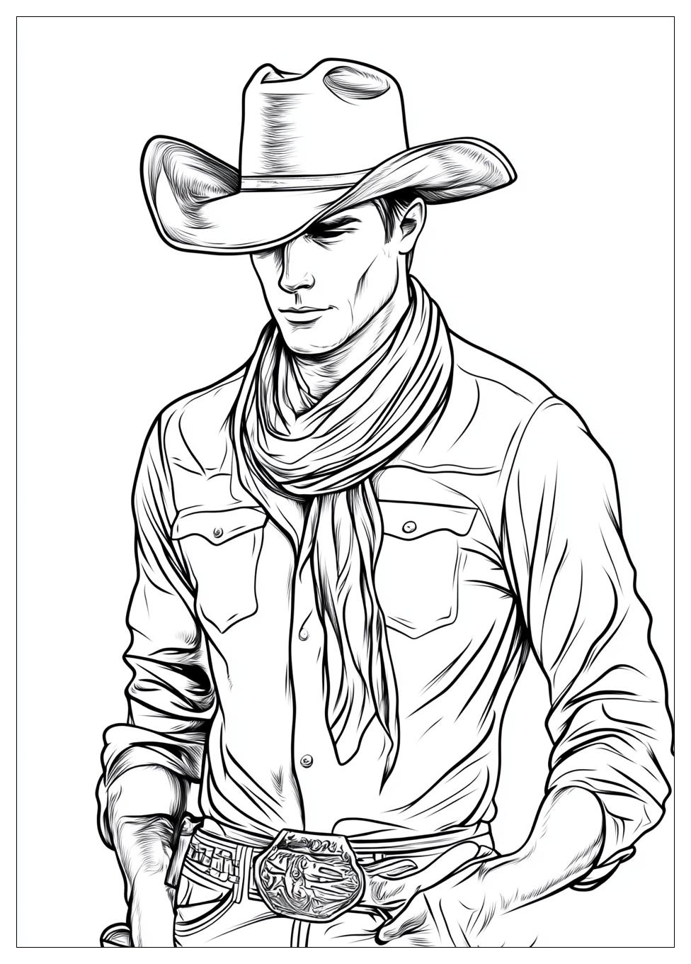 Free Printable Cowboy Coloring Pages 20 Cowboy Coloring Pages-20