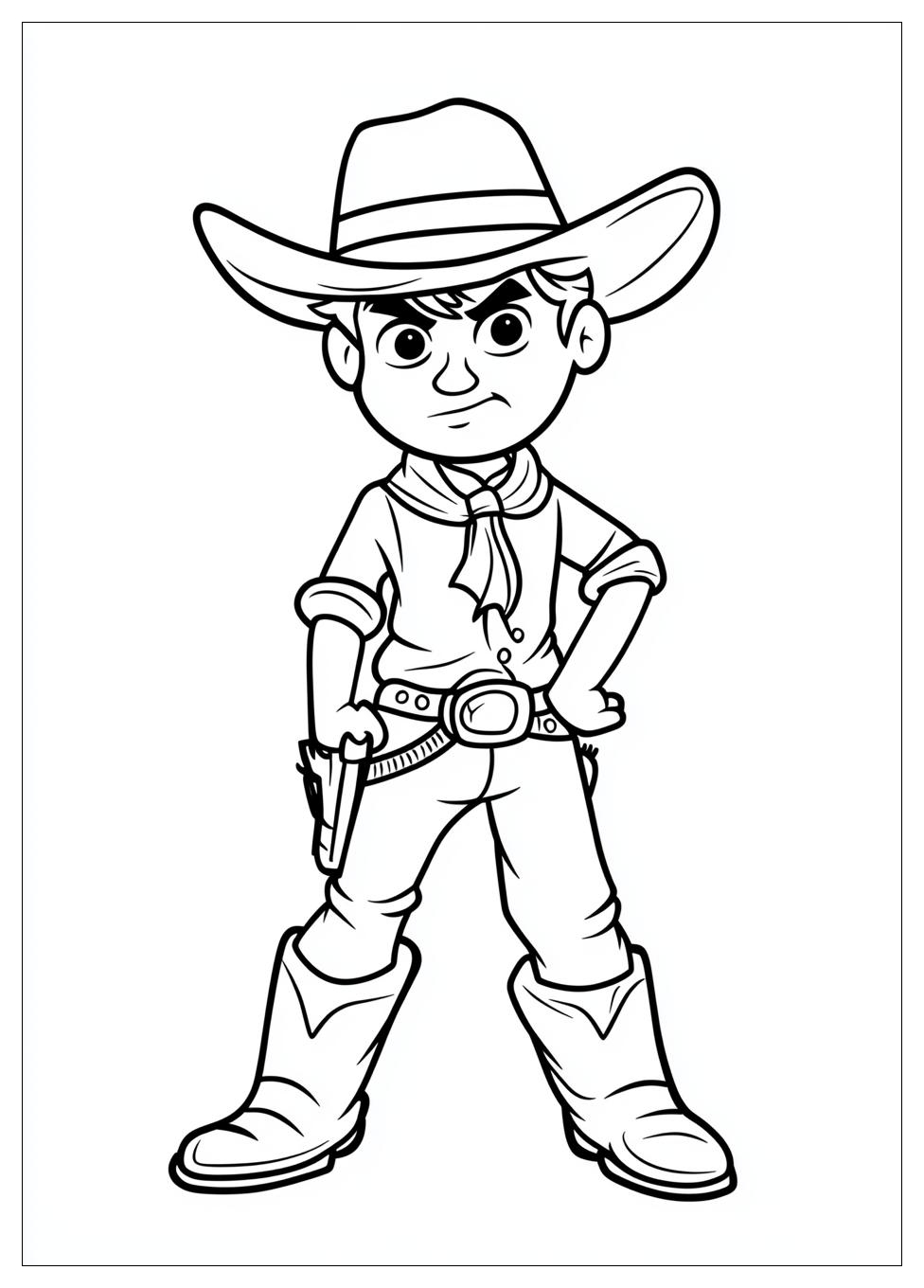 Free Printable Cowboy Coloring Pages 4 Cowboy Coloring Pages-4