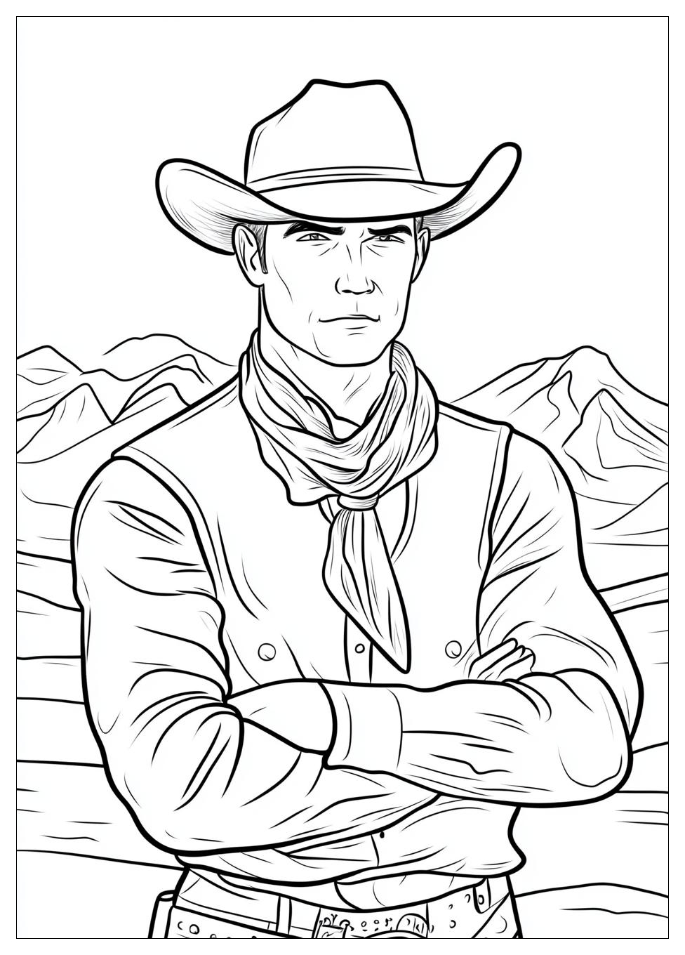 Free Printable Cowboy Coloring Pages 5 Cowboy Coloring Pages-5