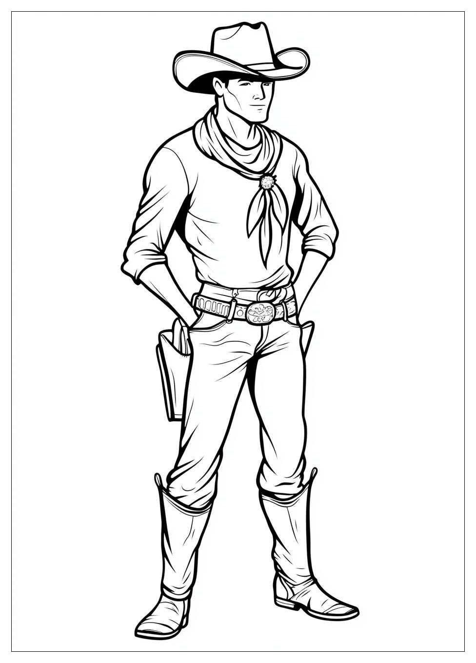 Free Printable Cowboy Coloring Pages 6 Cowboy Coloring Pages-6