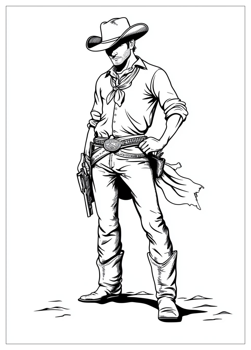 Free Printable Cowboy Coloring Pages 7 Cowboy Coloring Pages-7