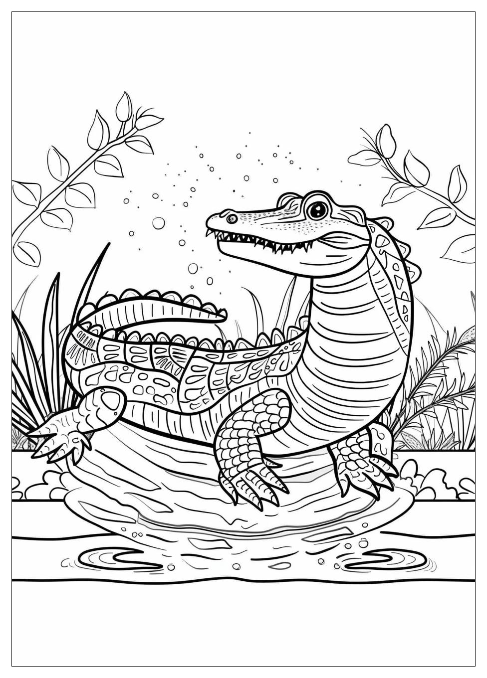 Crocodile Coloring Pages-10