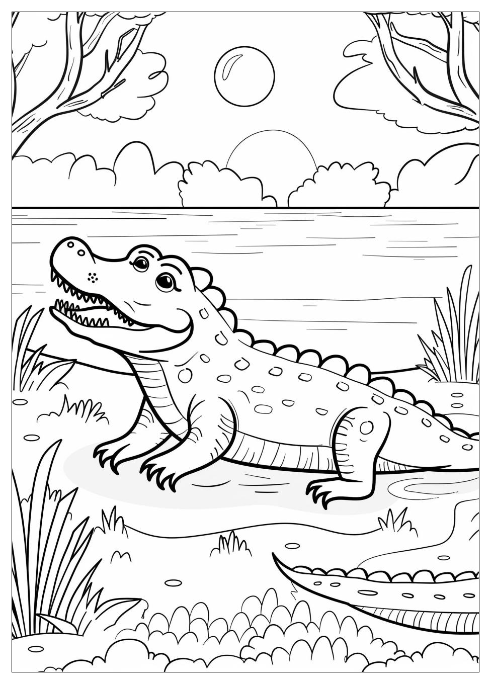 Crocodile Coloring Pages-11