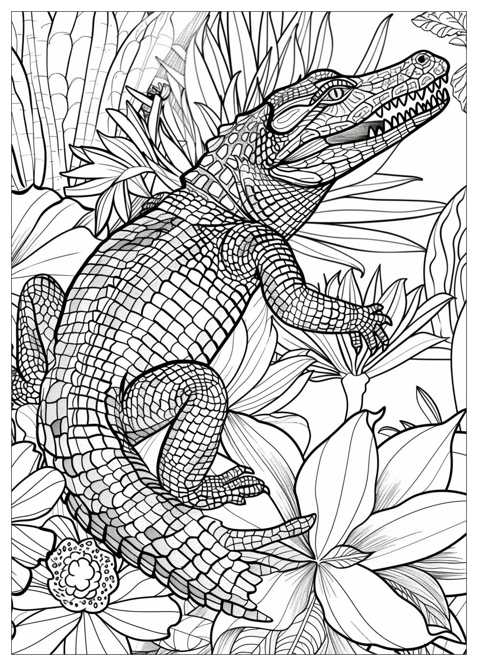 Crocodile Coloring Pages-13