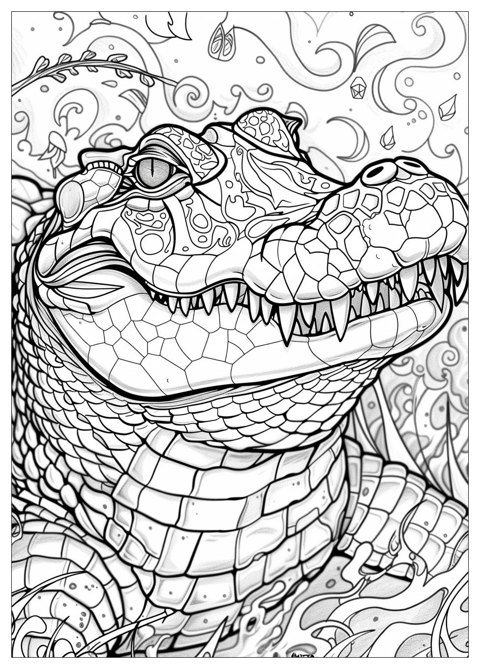 Crocodile Coloring Pages-14