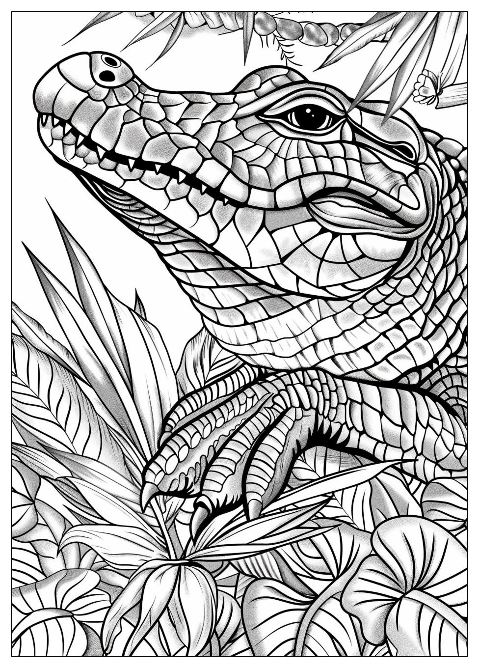 Crocodile Coloring Pages-16