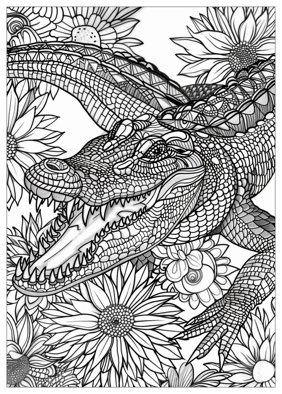 Crocodile Coloring Pages-17