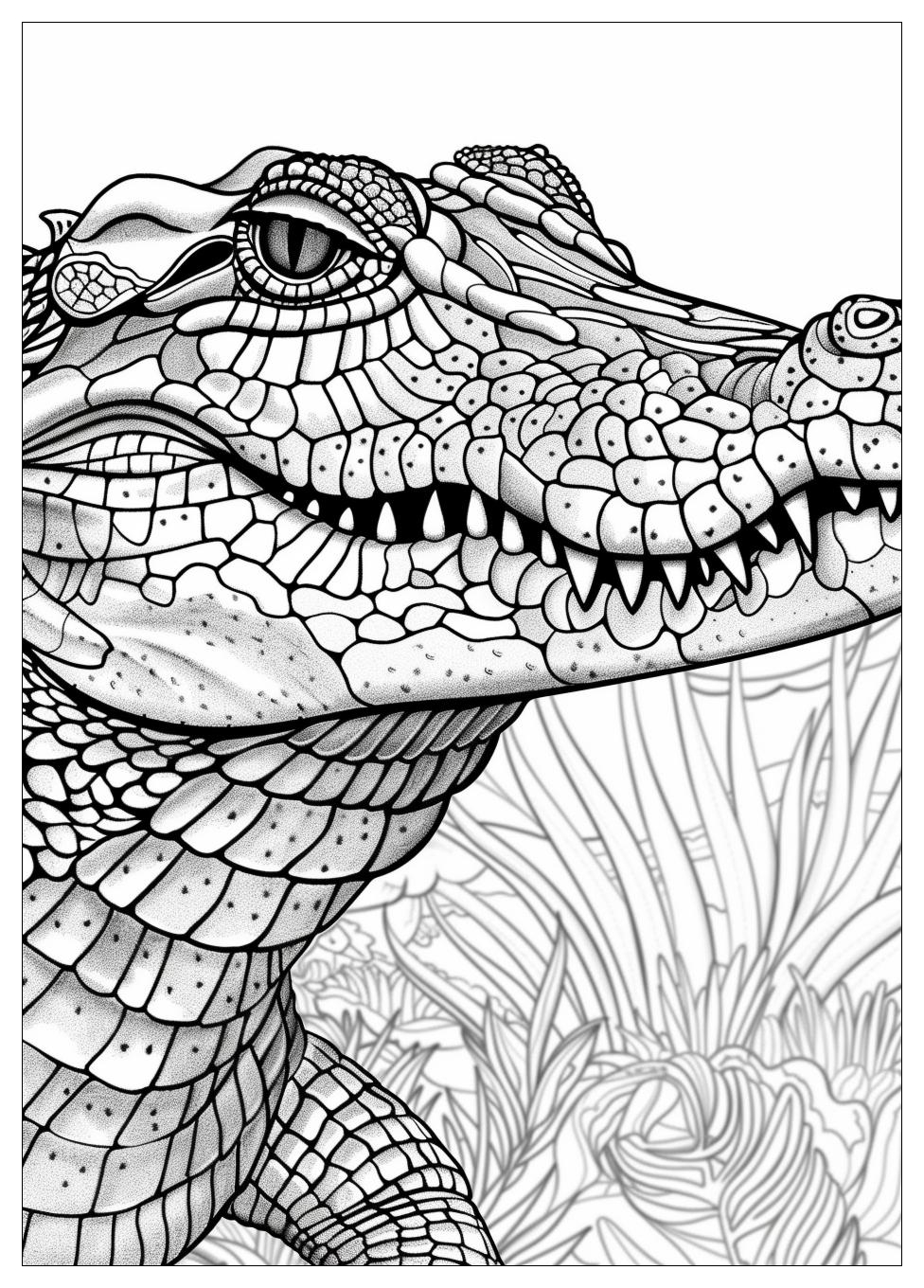 Crocodile Coloring Pages-18