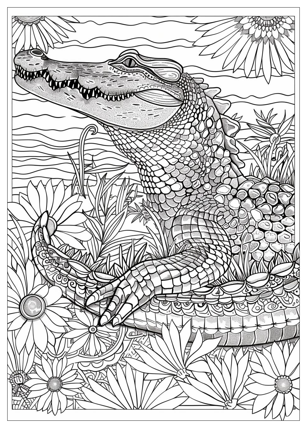 Crocodile Coloring Pages-19