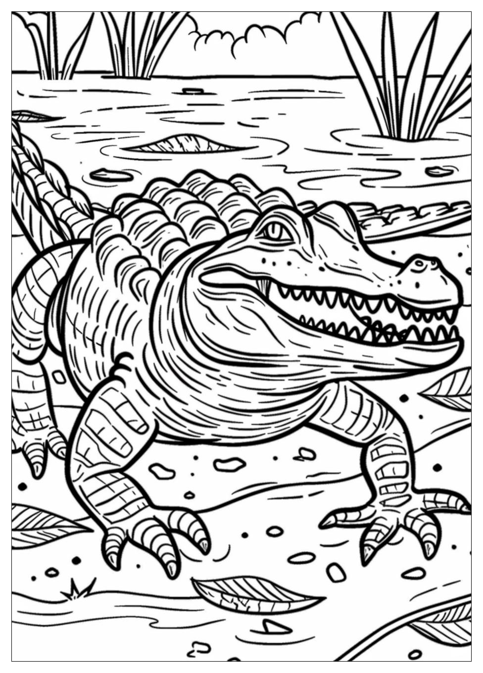 Crocodile Coloring Pages-2