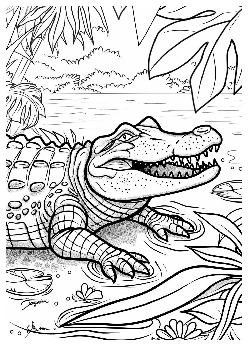 Crocodile Coloring Pages-3