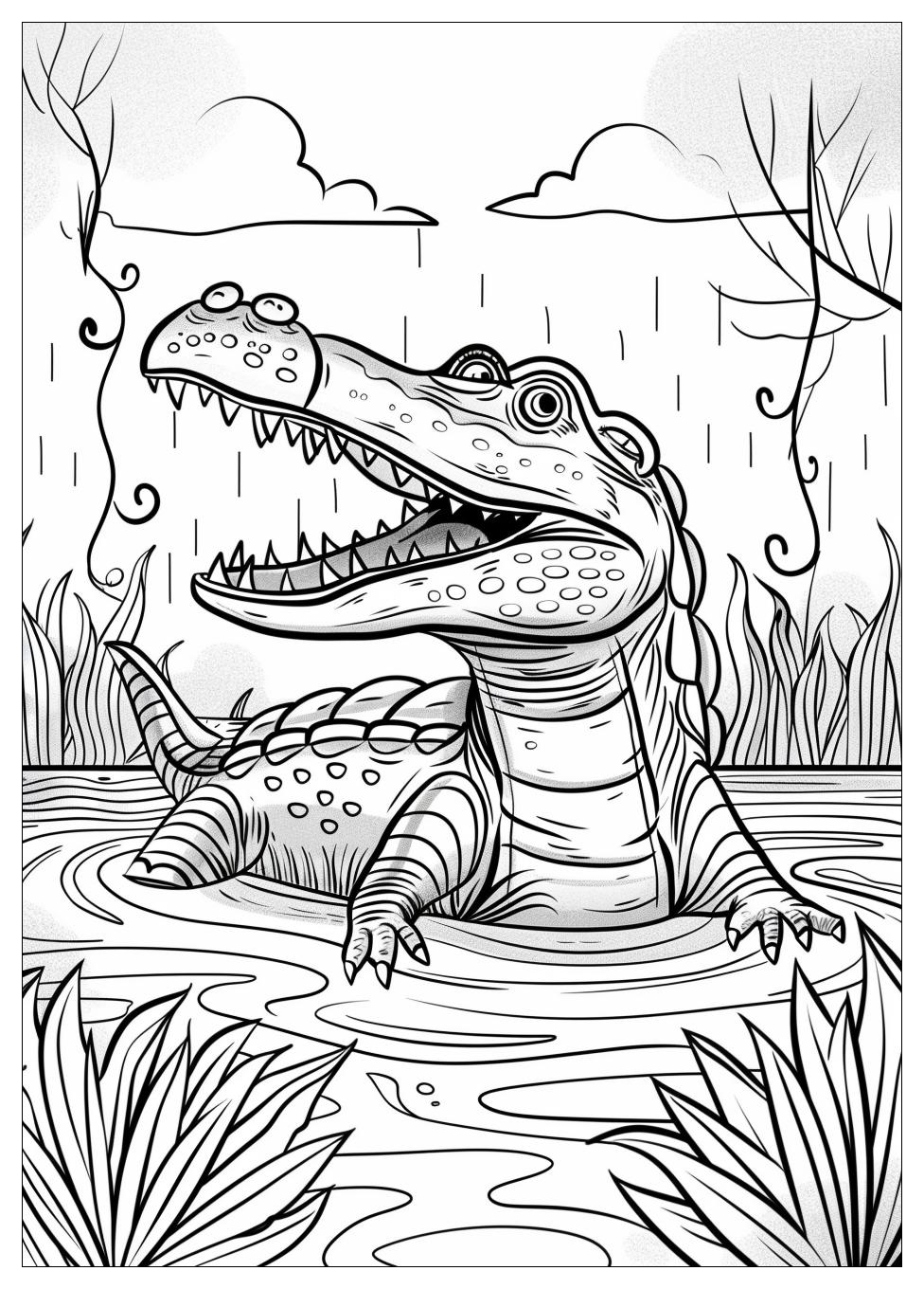 Crocodile Coloring Pages-4