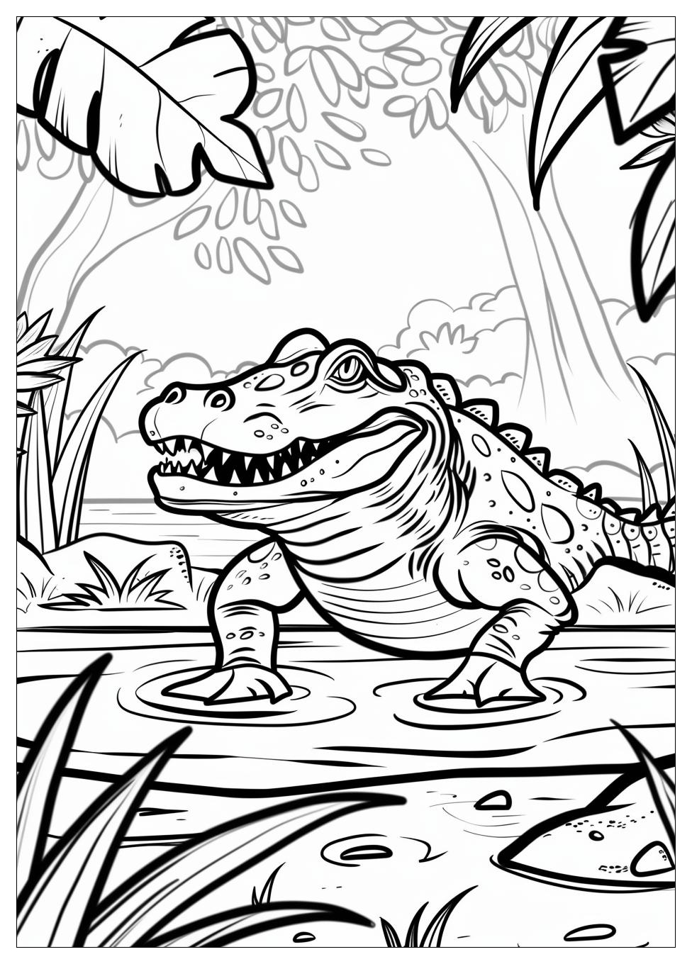 Crocodile Coloring Pages-7