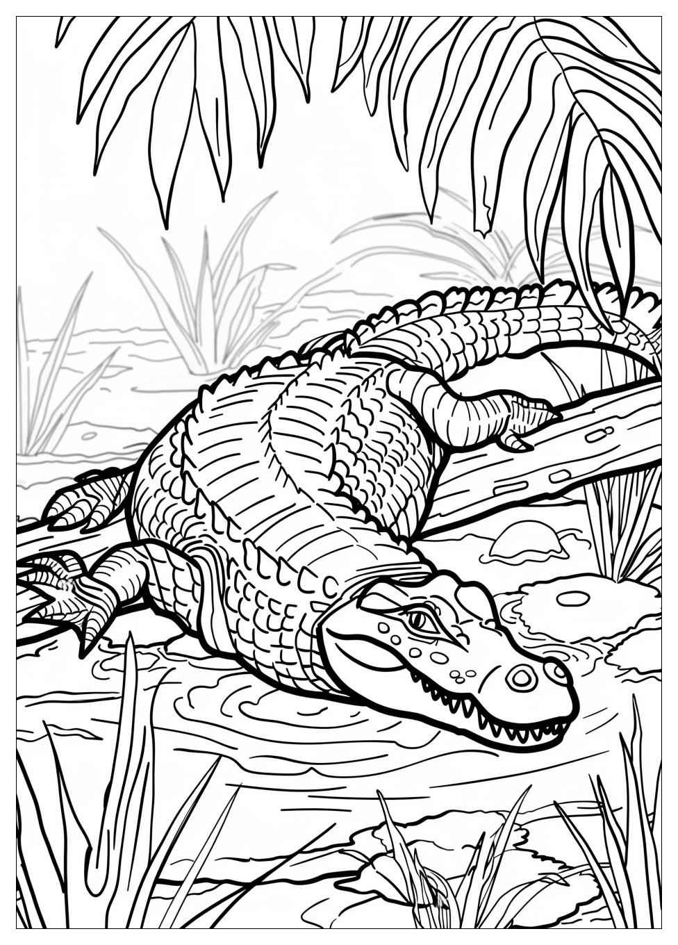 Crocodile Coloring Pages-9