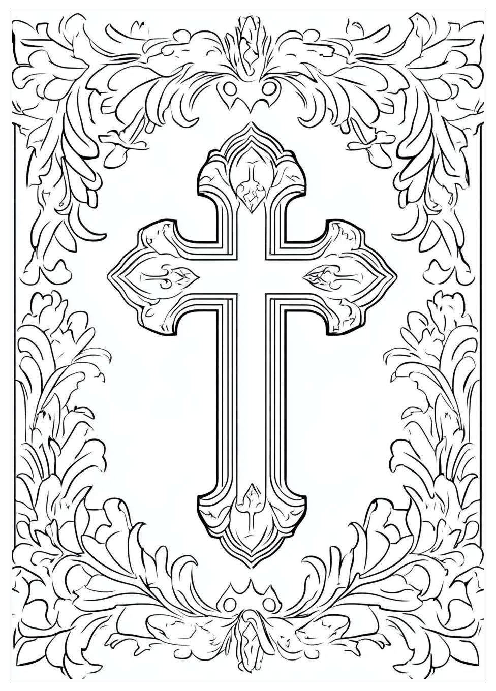 Free Printable Cross Coloring Pages 4 Cross Coloring Pages-4