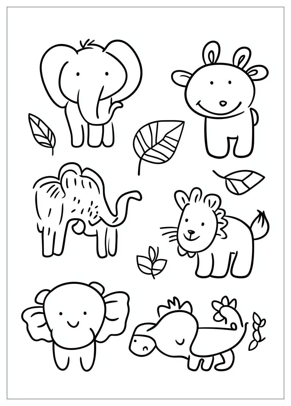 Cute Animals Coloring Pages-4