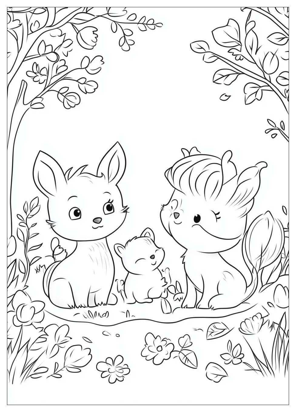 Cute Animals Coloring Pages-7