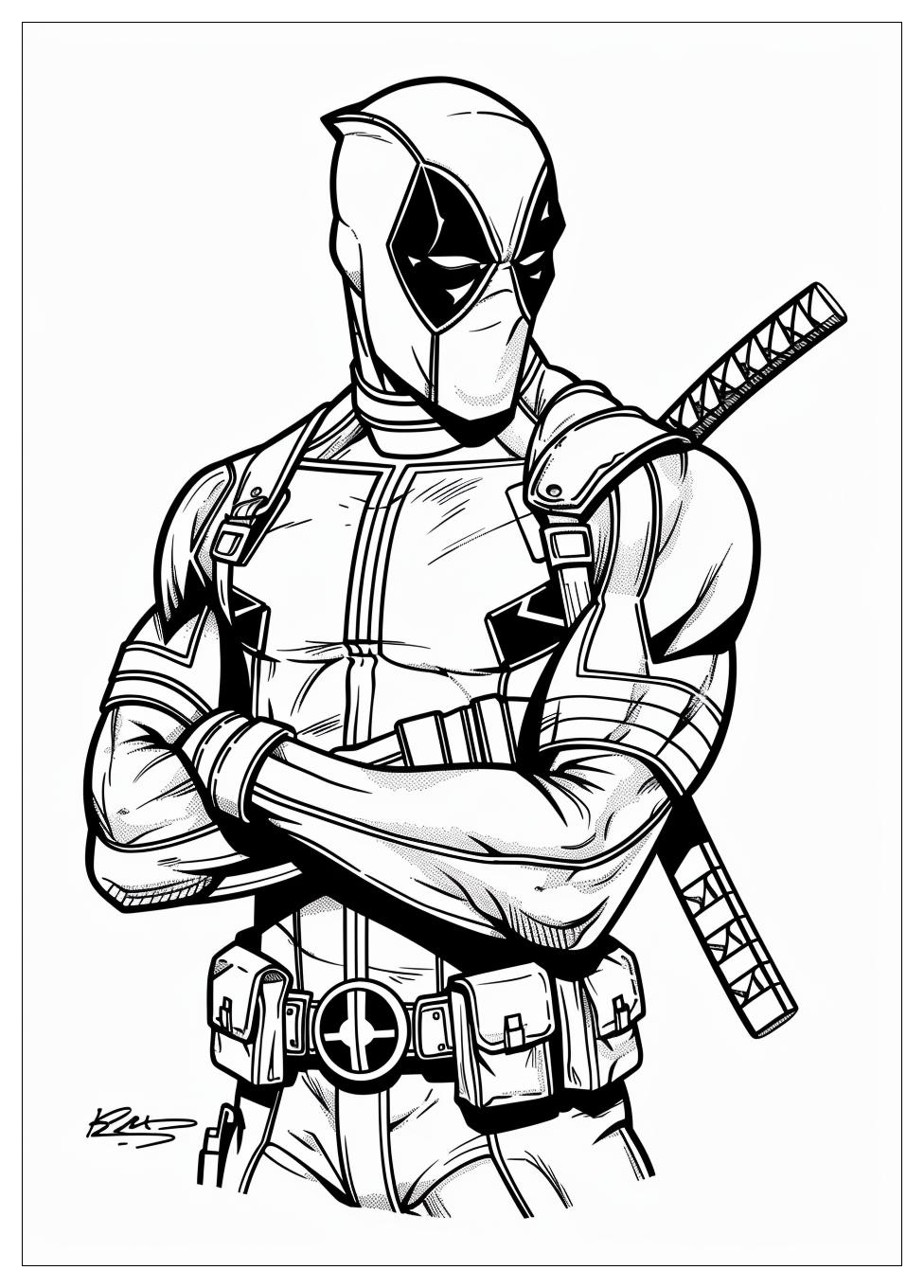 Deadpool Coloring Pages-13