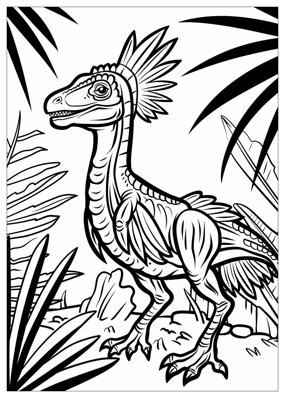 Dilophosaurus Coloring Pages-1
