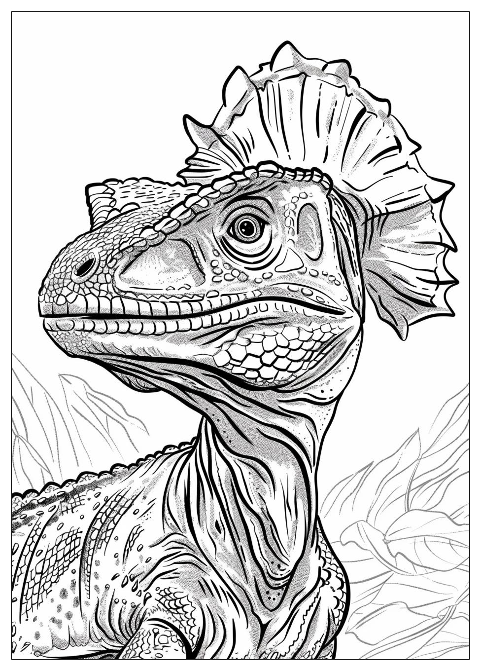 Dilophosaurus Coloring Pages-14