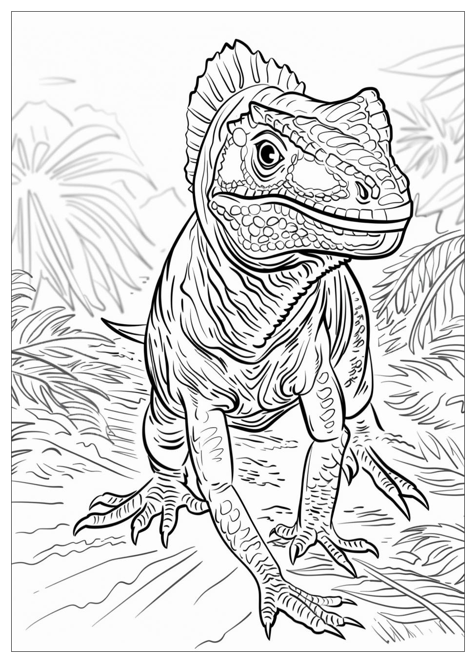 Dilophosaurus Coloring Pages-17