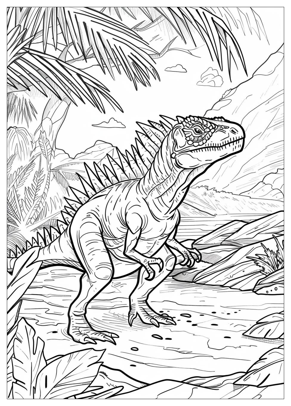 Dilophosaurus Coloring Pages-18