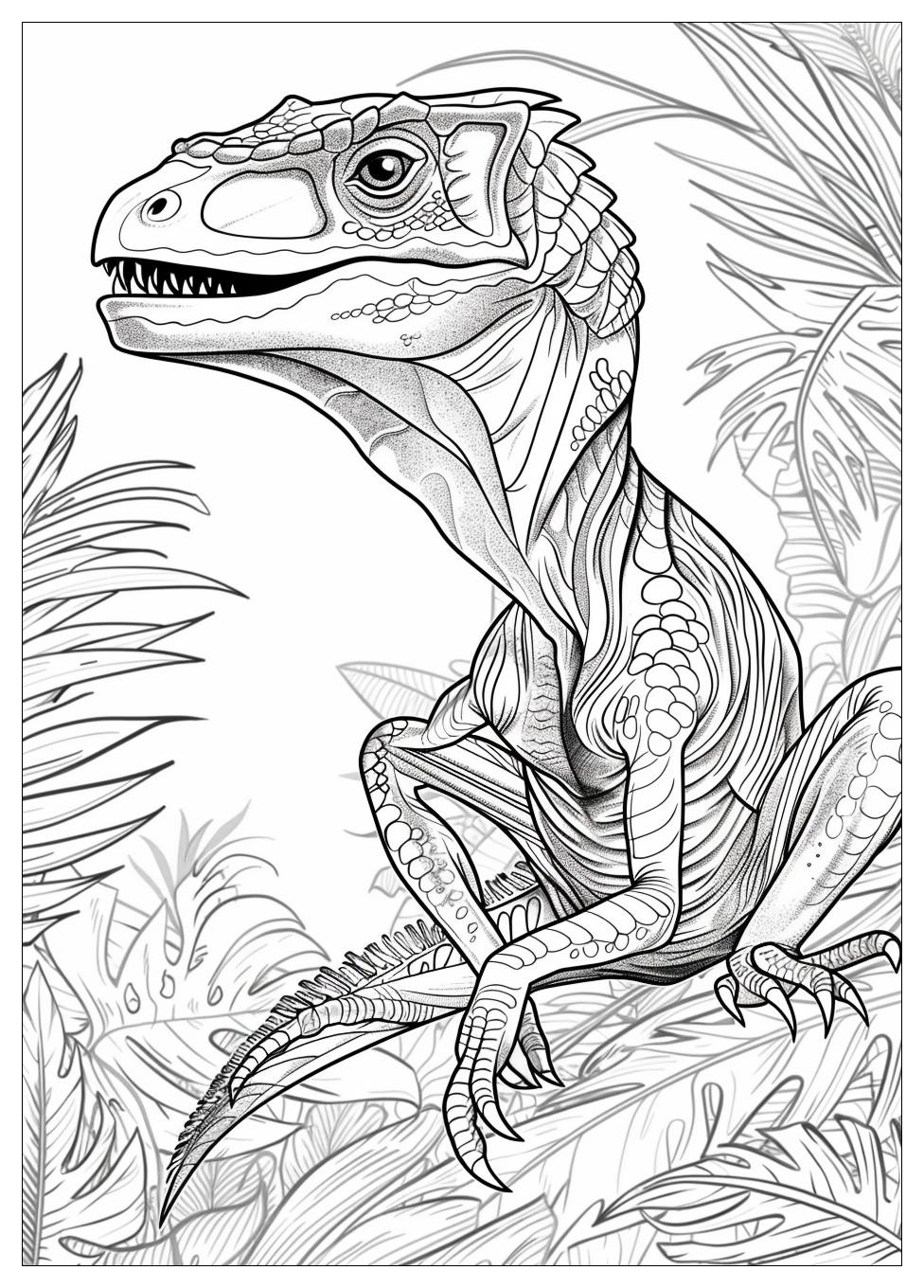 Dilophosaurus Coloring Pages-19
