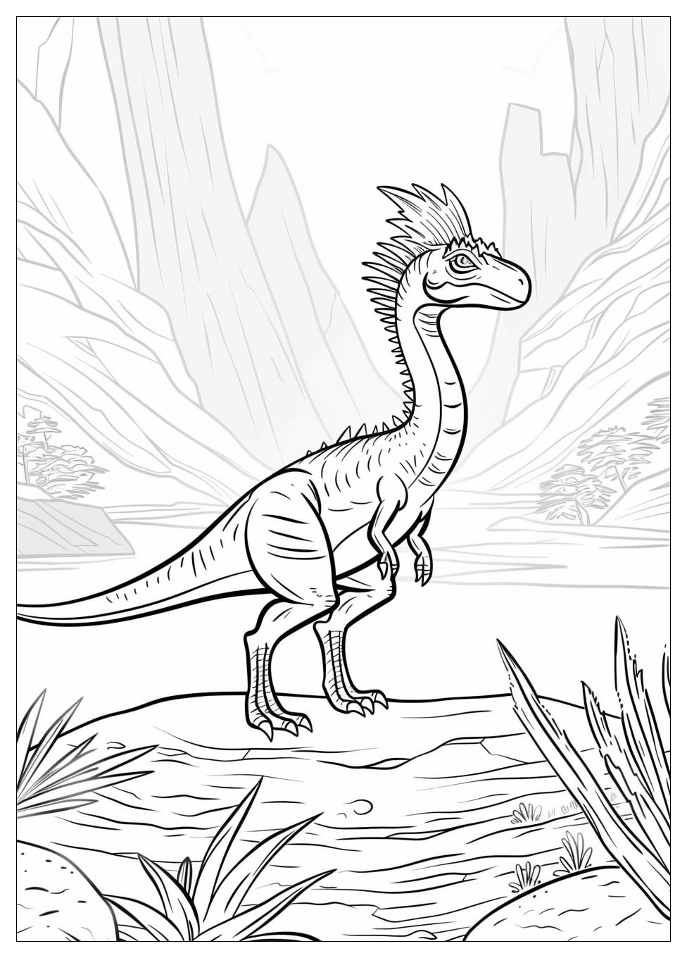Dilophosaurus Coloring Pages-2