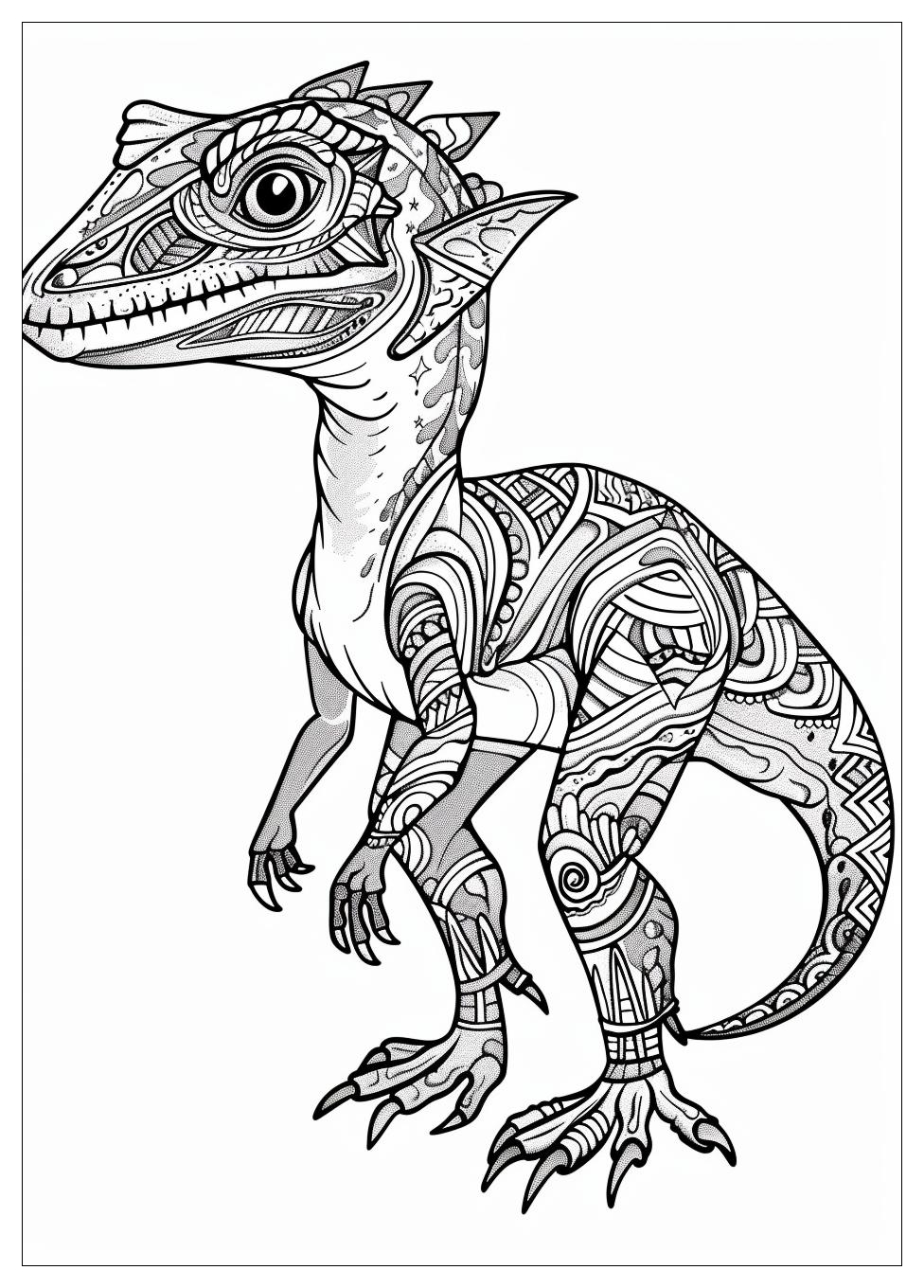 Dilophosaurus Coloring Pages-20
