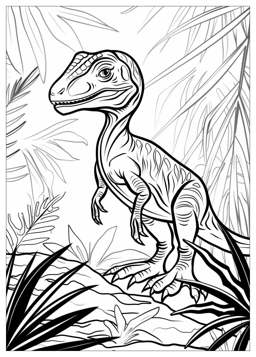 Dilophosaurus Coloring Pages-3