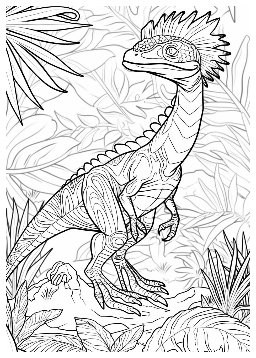 Dilophosaurus Coloring Pages-4