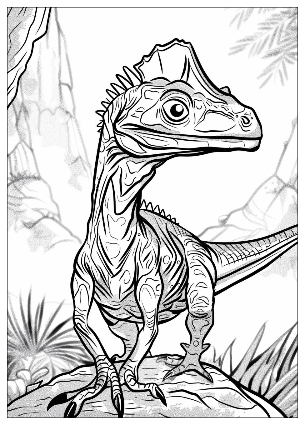 Dilophosaurus Coloring Pages-6