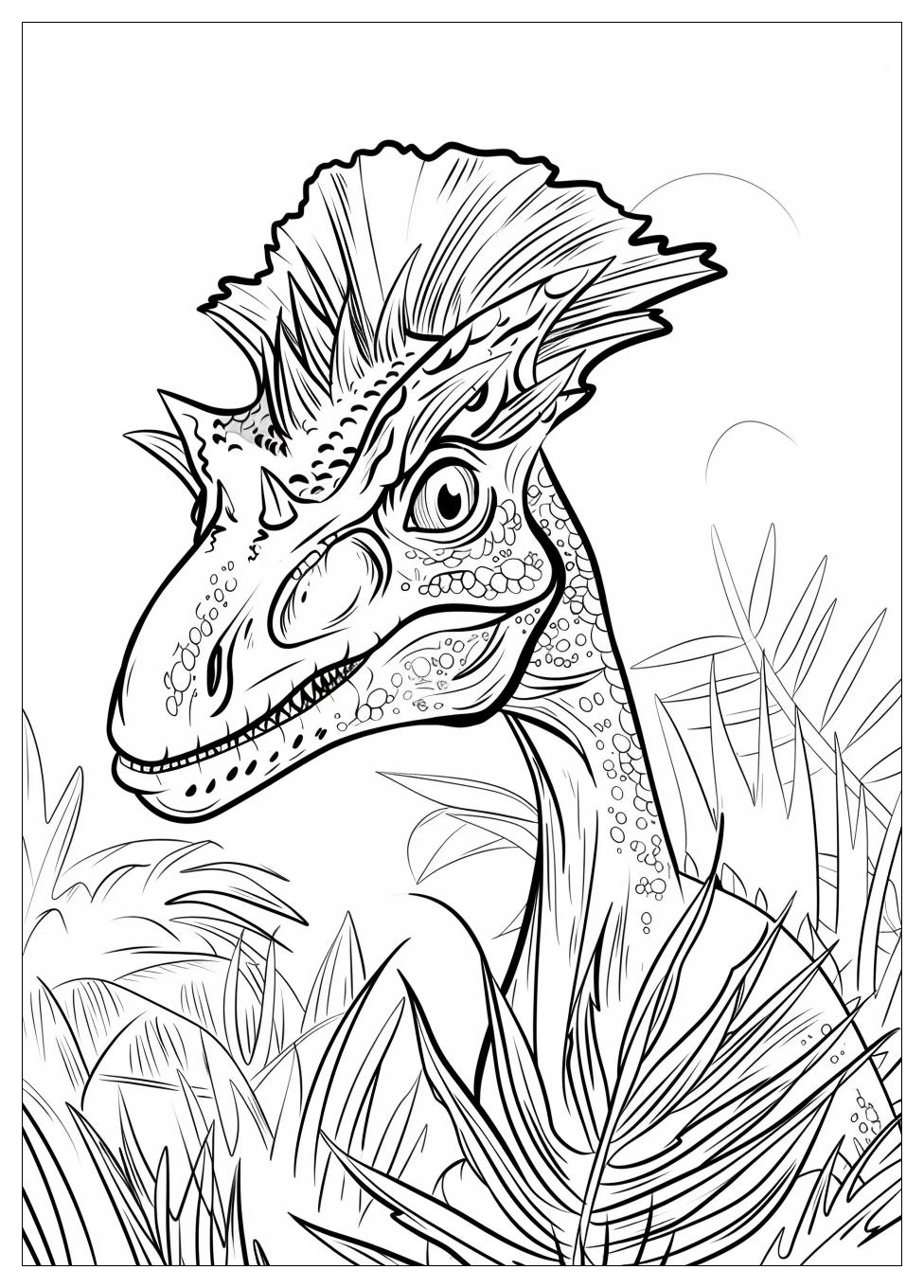 Dilophosaurus Coloring Pages-7