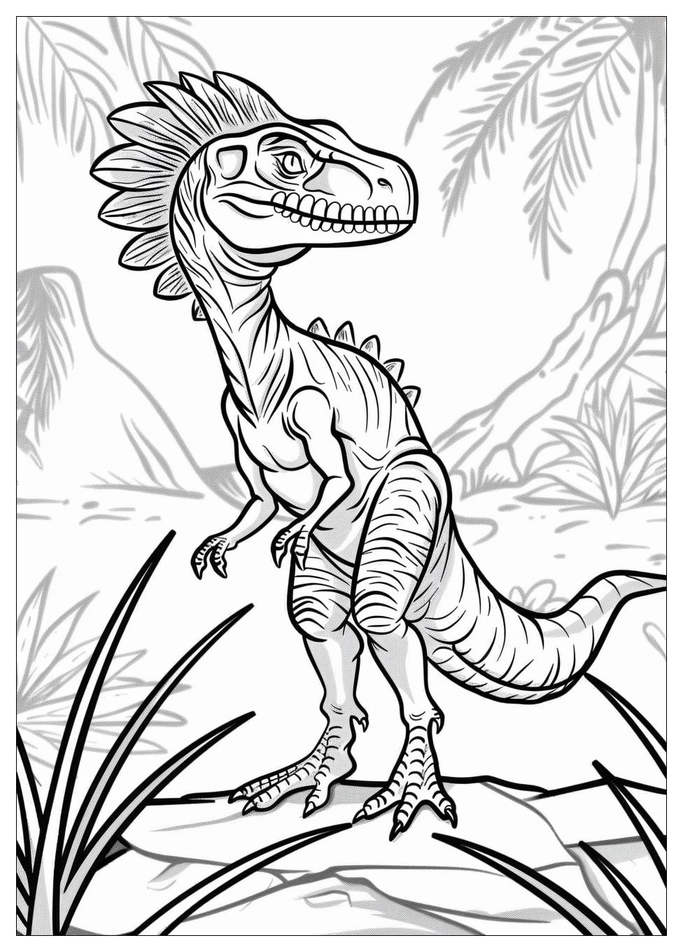 Dilophosaurus Coloring Pages-9