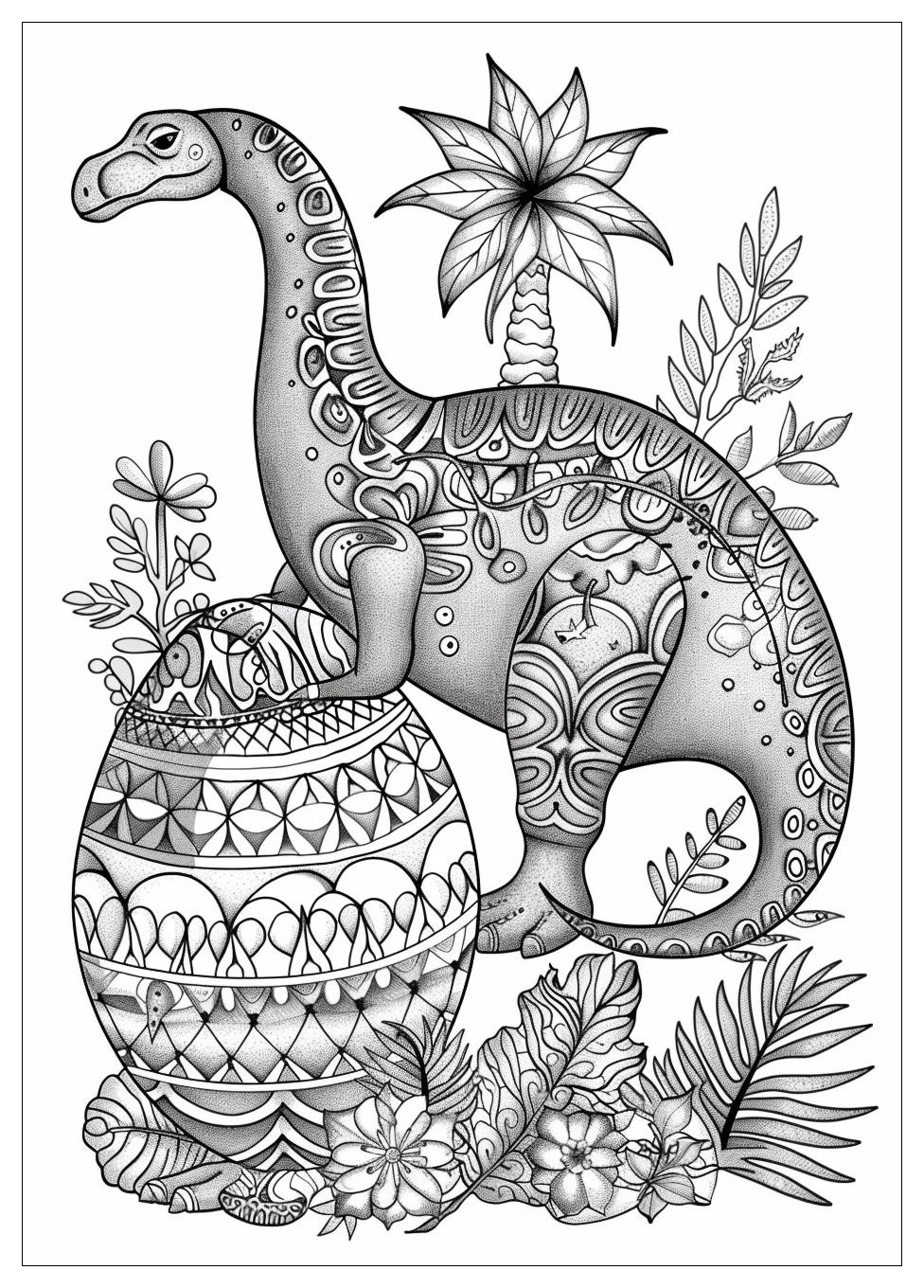 Dinosaur Egg Coloring Pages-17