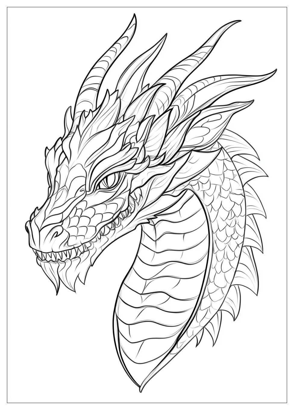Dragon Realistc Coloring Pages-1