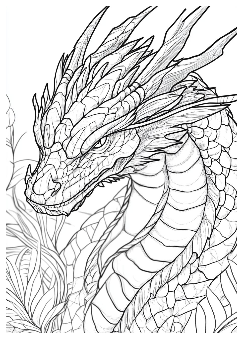 Dragon Realistc Coloring Pages-12