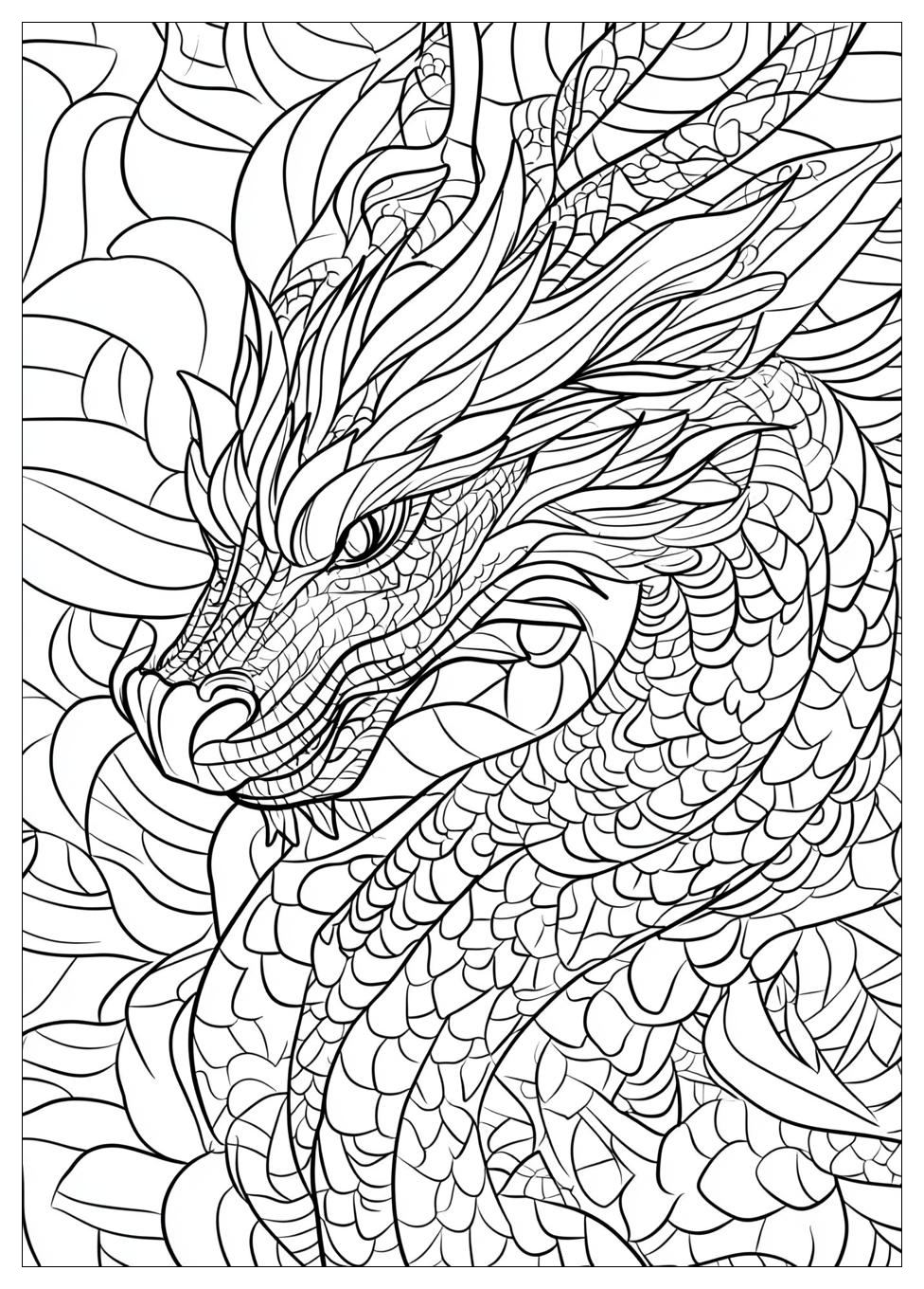 Dragon Realistc Coloring Pages-13