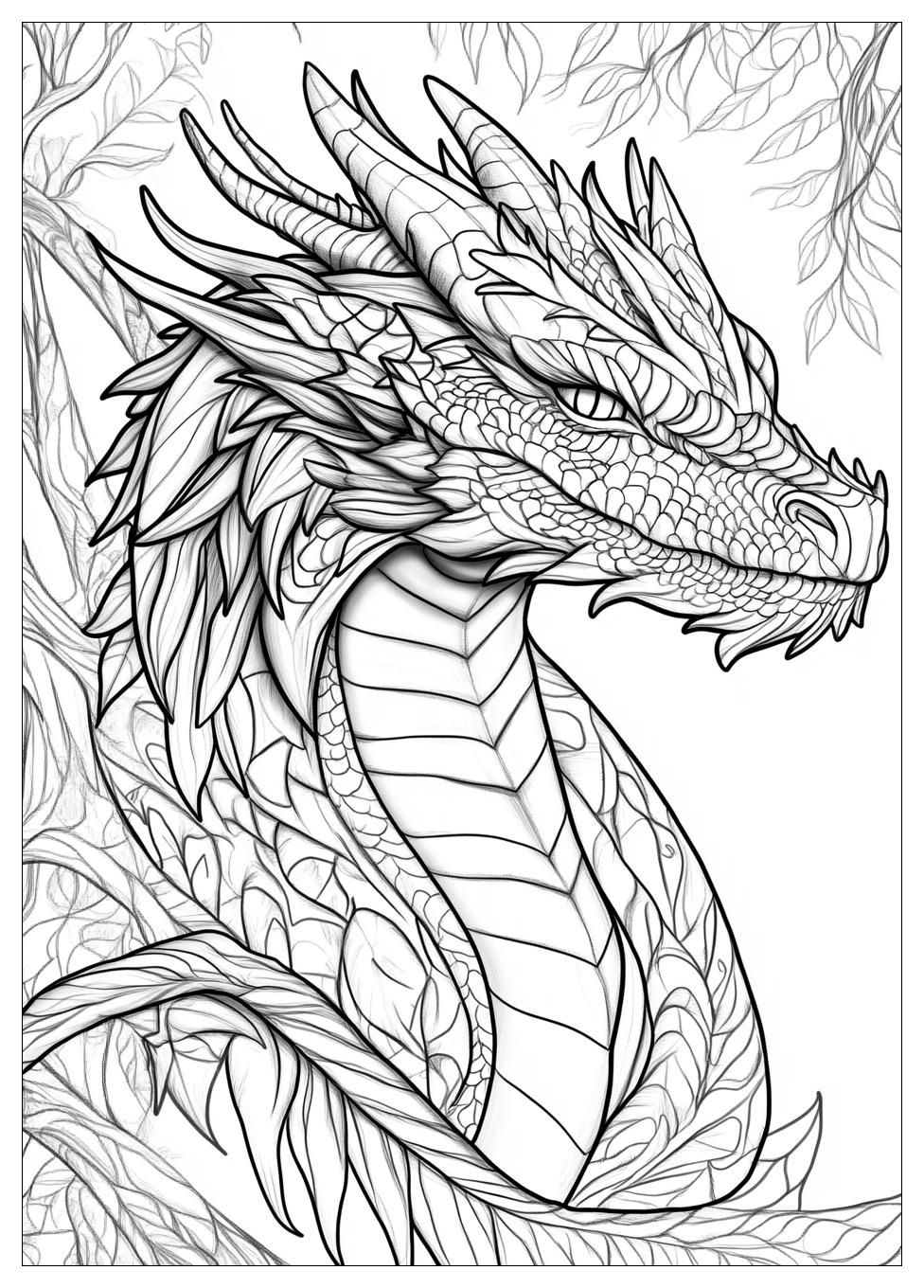 Dragon Realistc Coloring Pages-15