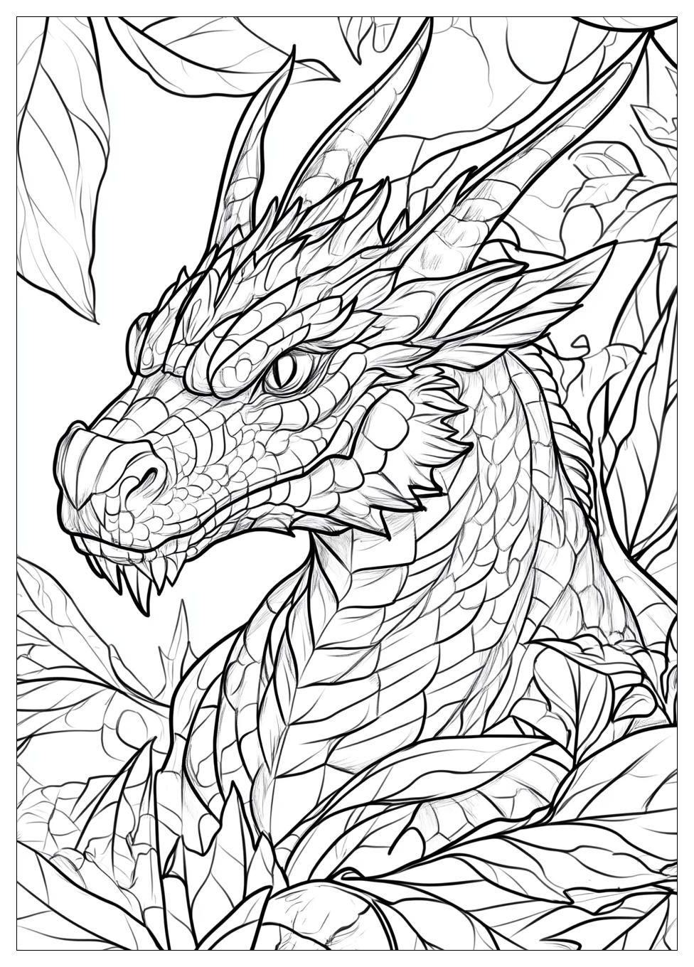 Dragon Realistc Coloring Pages-16