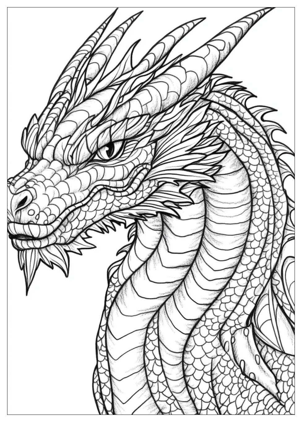 Dragon Realistc Coloring Pages-17