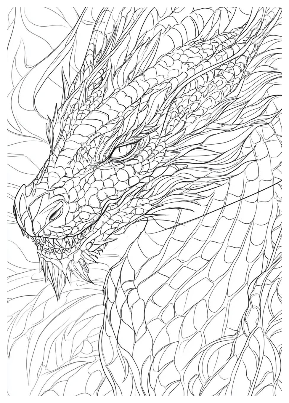 Dragon Realistc Coloring Pages-18