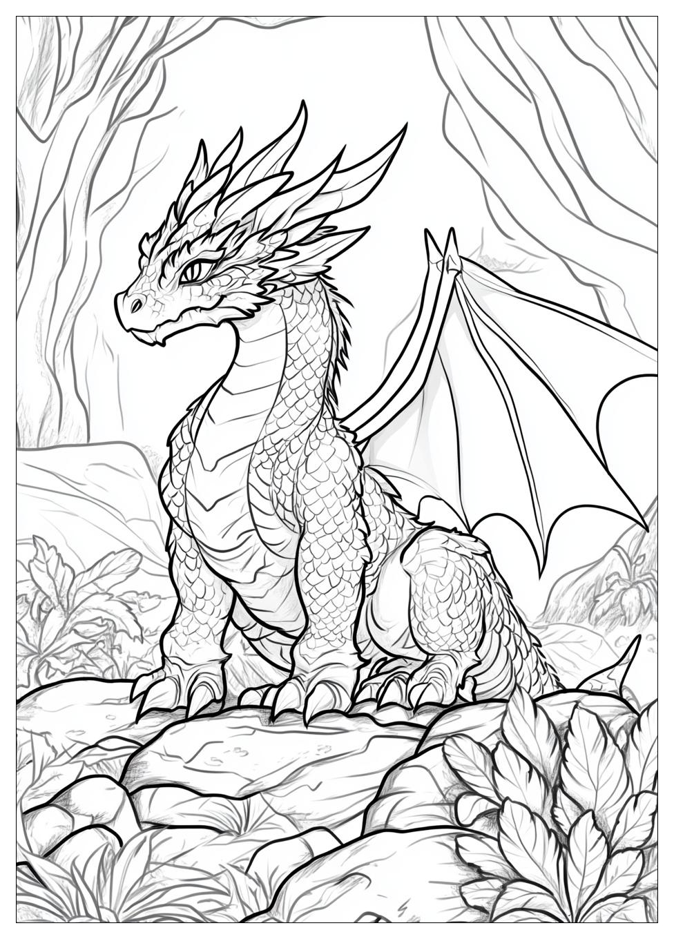 Dragon Realistc Coloring Pages-3