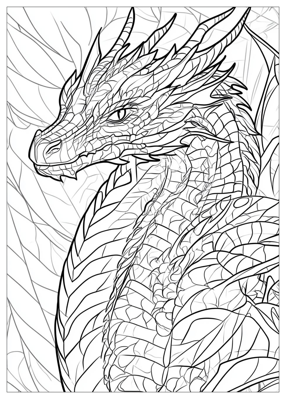 Dragon Realistc Coloring Pages-5