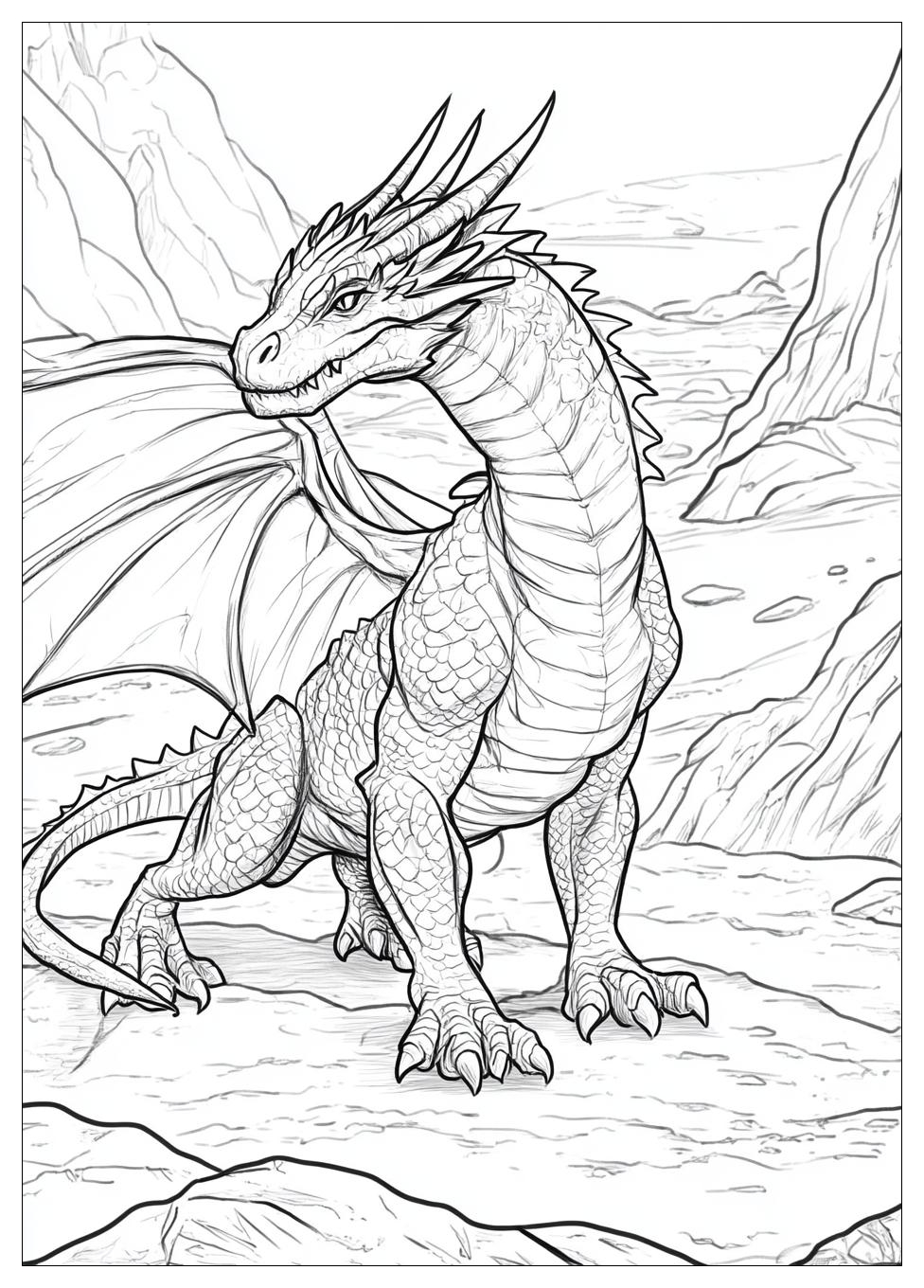 Dragon Realistc Coloring Pages-6