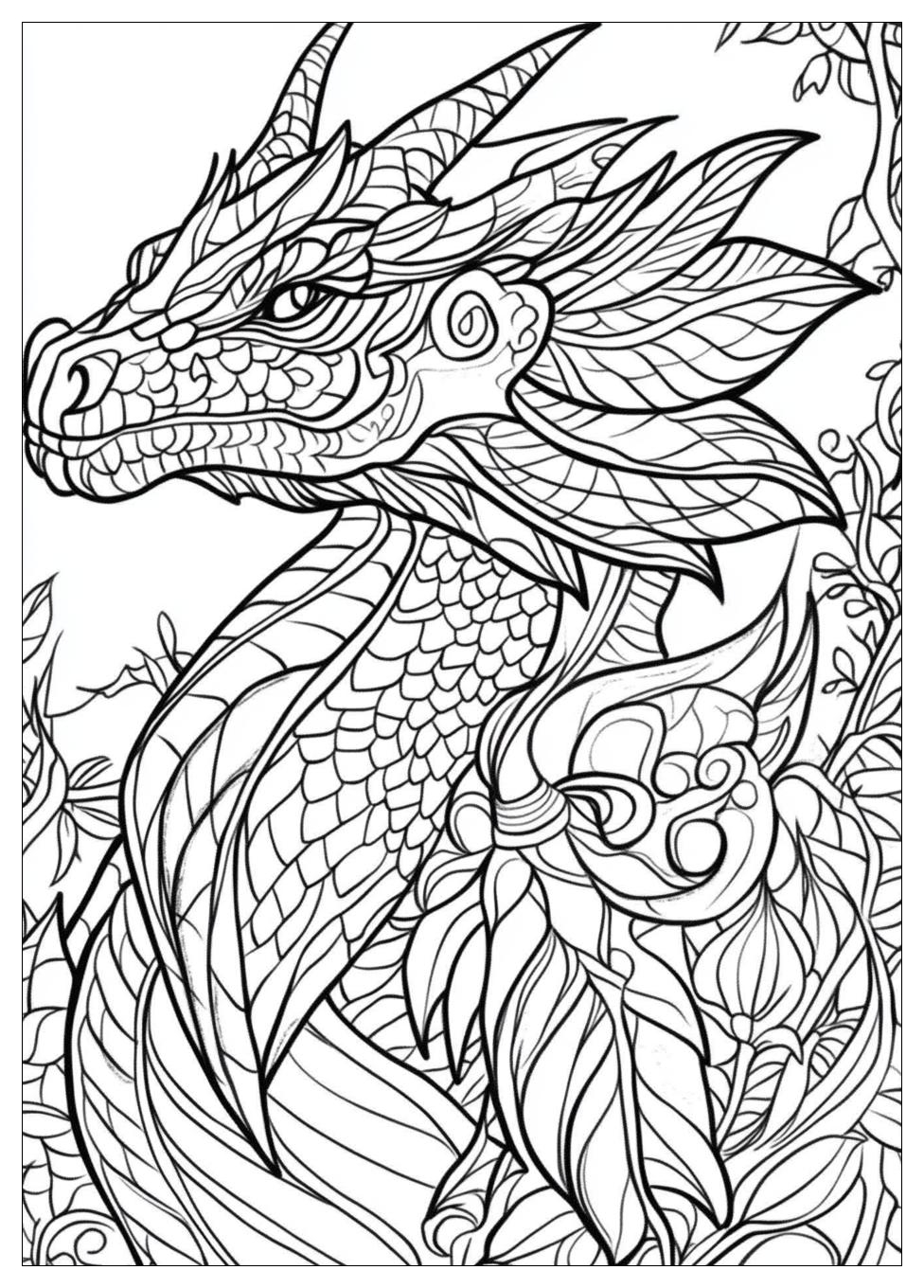 Dragon Realistc Coloring Pages-7